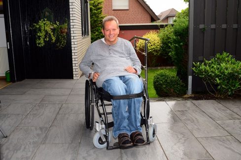 Uwe Lockstädt auf der Terrasse