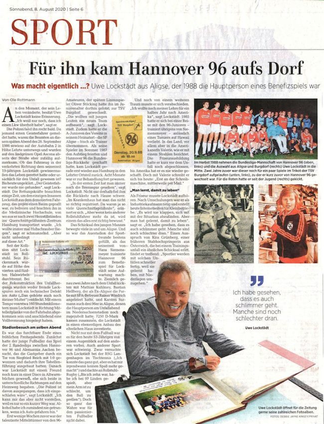 HAZ Artikel 08.08.2020 von Ole Rottmann